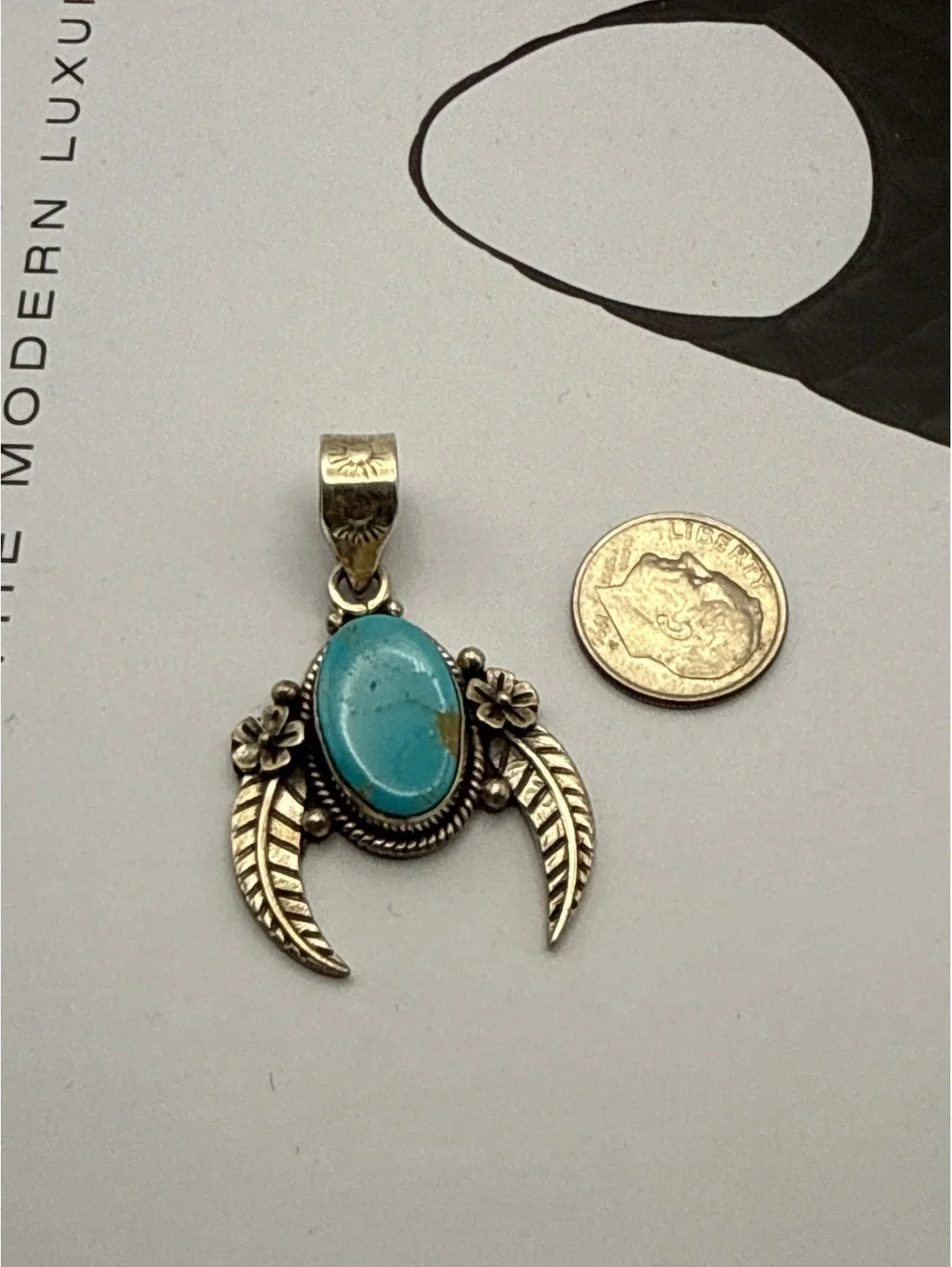Sterling Silver Navajo Naja Pendant Turquoise Southwestern Native Style Jewelry